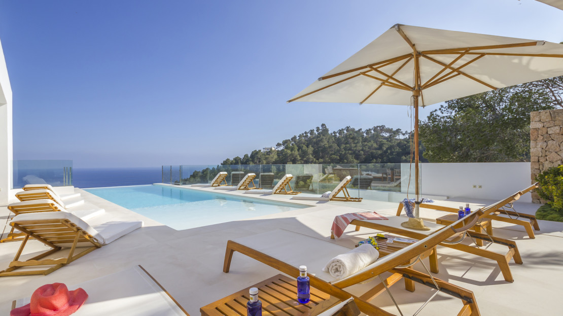 Ibiza luxury retreat rental Villa, 24hrs security, Spain