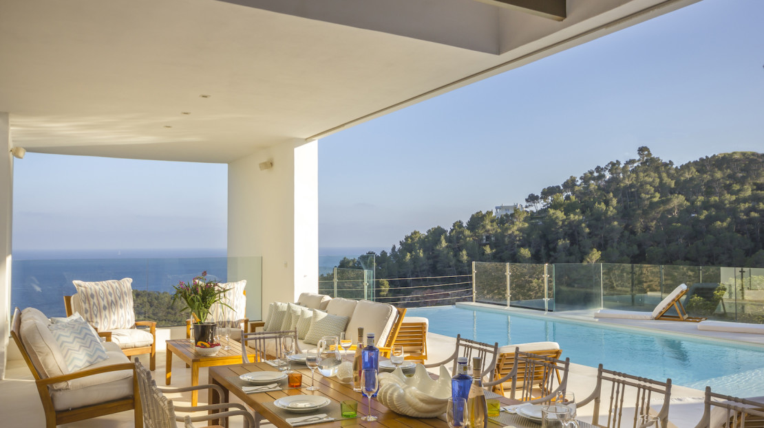 Ibiza luxury retreat rental Villa, 24hrs security, Spain