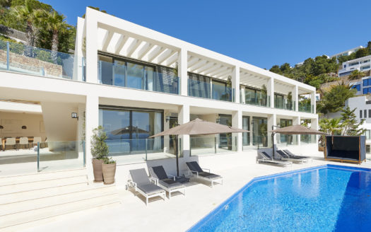 New modern villa with sea views, in the private community of Roca llisa, Ibiza, Spain