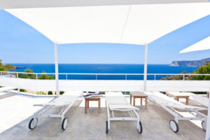 5 bedroom private villa with breathtaking sea views to rent in Ibiza. 